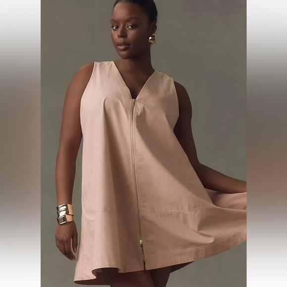 Maeve By Anthropologie The A-Line Mini Dress Peach Size Medium - Picture 10 of 10